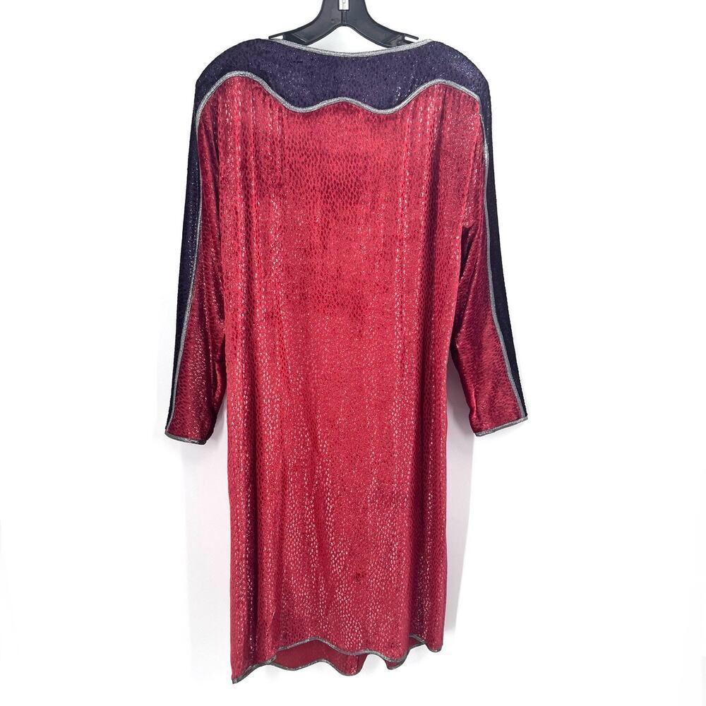 Vintage Bespoke Union Made Custom Red Purple Velv… - image 2